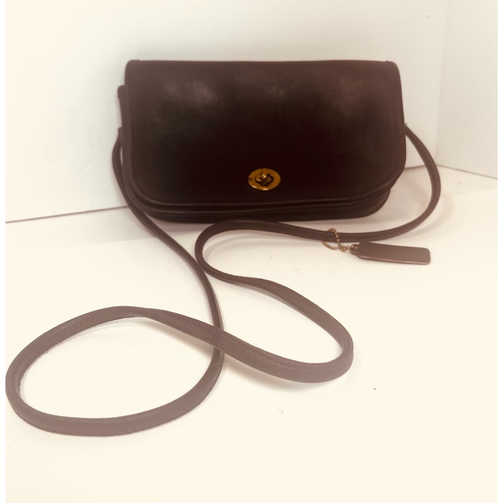 COACH rare vintage Bonnie Cashin Brown Leather made NYC Crossbody Bag